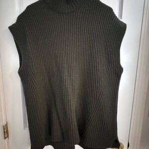 Ganni Olive Green Turtleneck Sweater